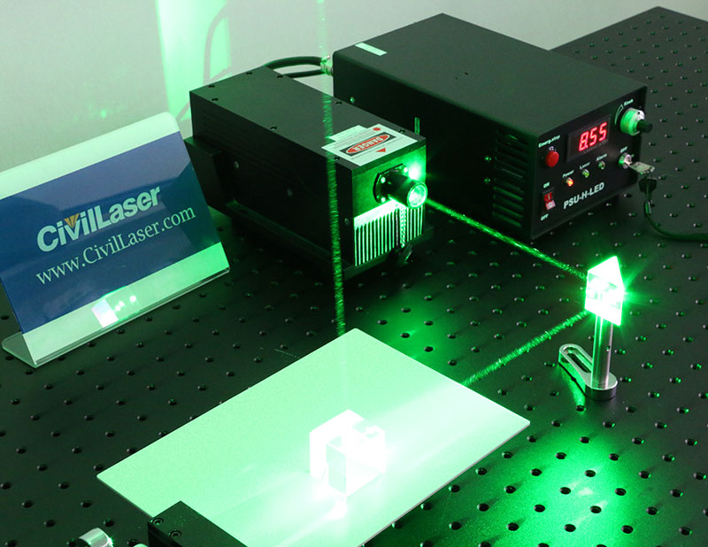 532nm 6000mW High Power DPSS Laser Green Laser System CW/Modulation - Click Image to Close